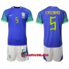 Virallinen Fanipaita + Shortsit Brasilia Casemiro 5 Vieraspelipaita MM-Kisat 2022 - Lasten